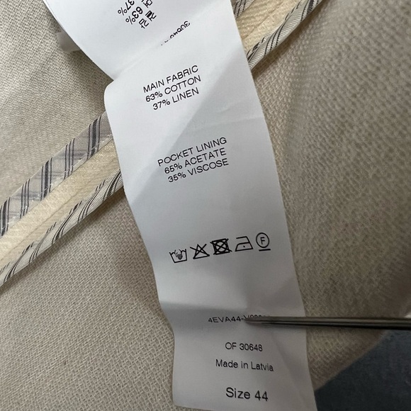 Vanessa Bruno Christen Single-Button Cotton-Linen Vest Size: 44 (US Size: 12) - Picture 12 of 12